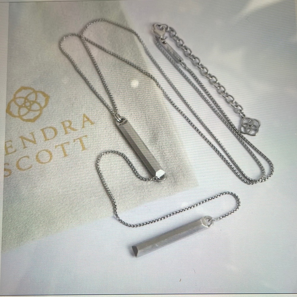 NWT Kendra Scott Silver Shelton Y Necklace